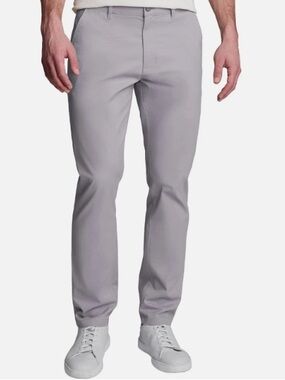 English Laundry Men's Breeze Chino Slimmer Straight Leg Pants, Gray, Size 30x29